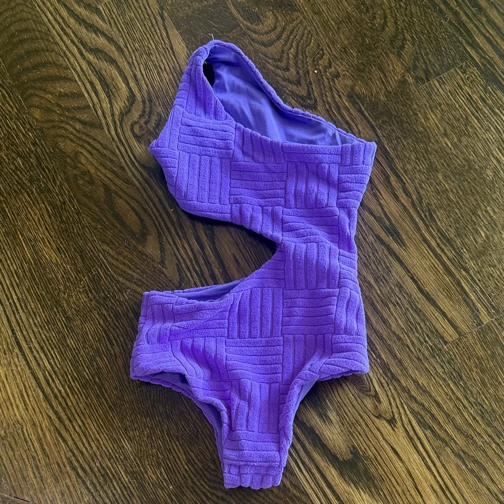 Beach Riot Girls One-Shoulder One-Piece Swimsuit in Purple
